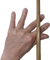 bockhand von oben